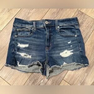 American Eagle Stretch Denim Jean Distressed Ripped Shorts